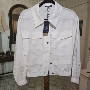 Adrianna Papell Linen Jacket